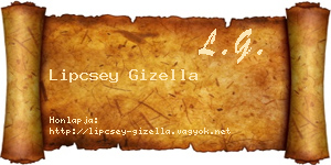 Lipcsey Gizella névjegykártya