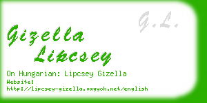 gizella lipcsey business card